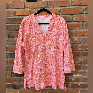 Lilly Pulitzer Joy Tunic Citrus Bicycle Print Size XL